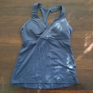 Gray Lululemon Racerback Tank with Built in Bra